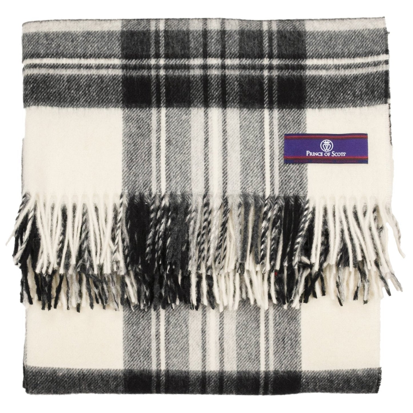 Highland Tartan Tweed Merino Wool Throw ~ Dress Grey Stewart ~