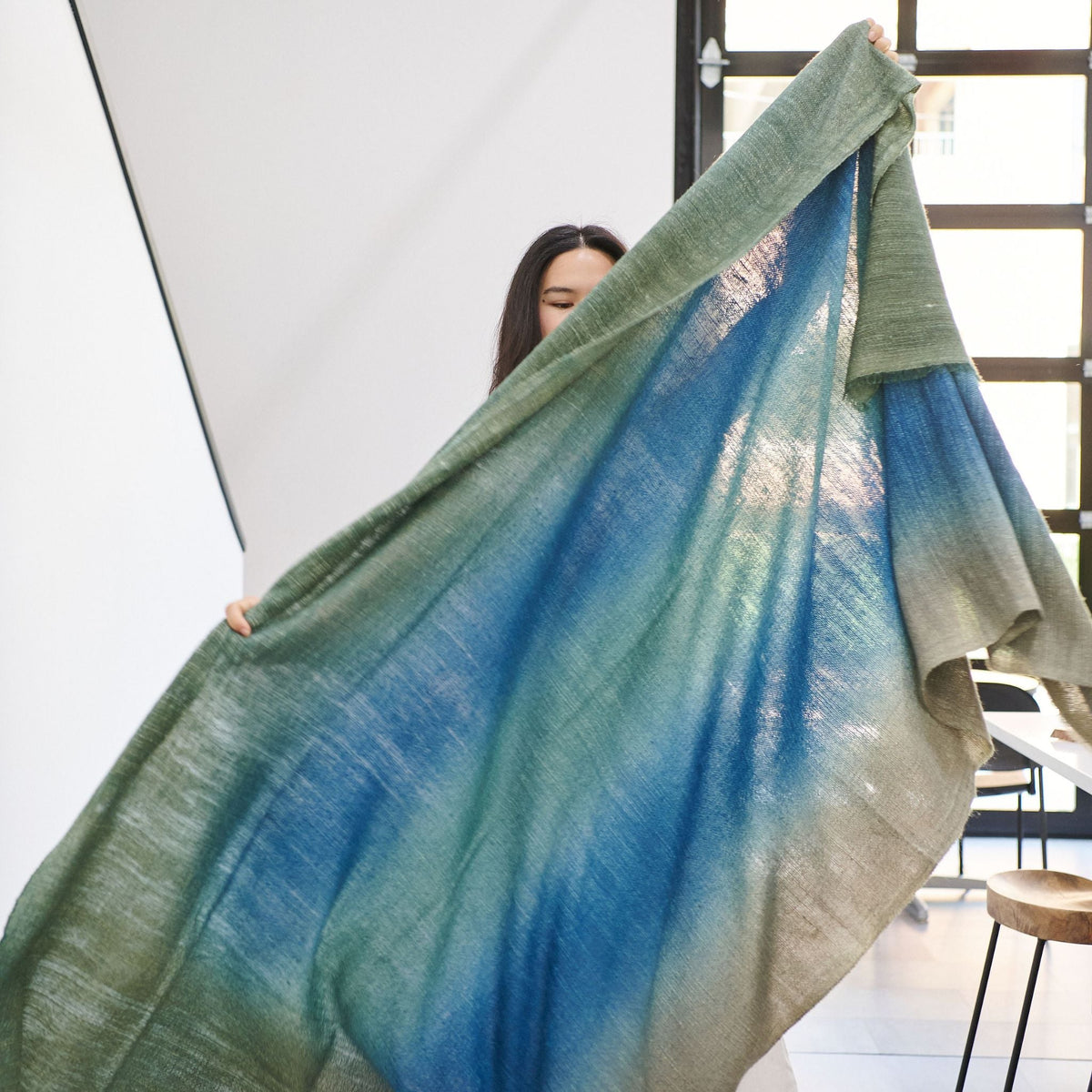 Handwoven Merino Throw Blanket in Serene Shades