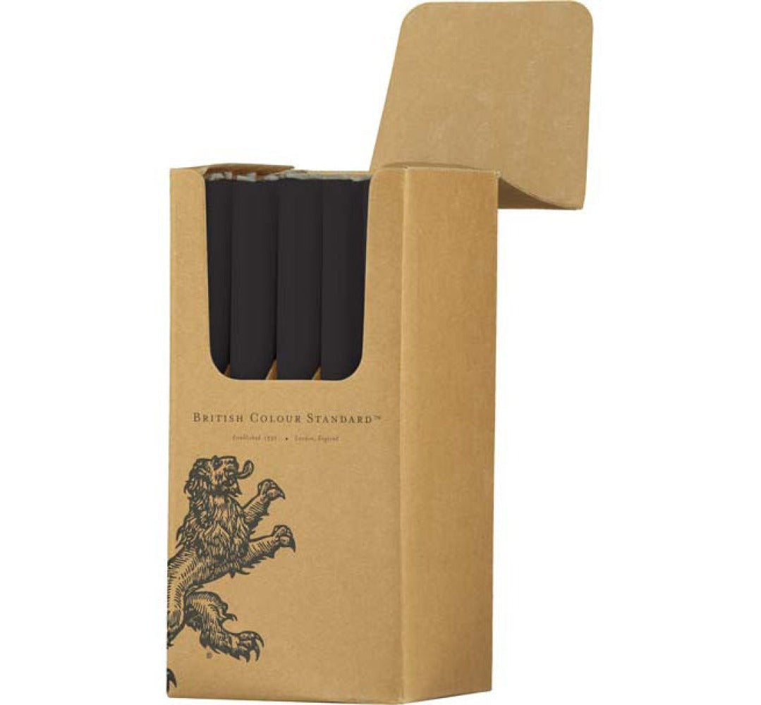 S/25 Jet Black Dinner Candles