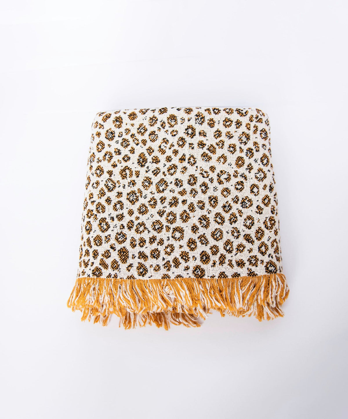 Leopard Print Jacquard Woven Throw
