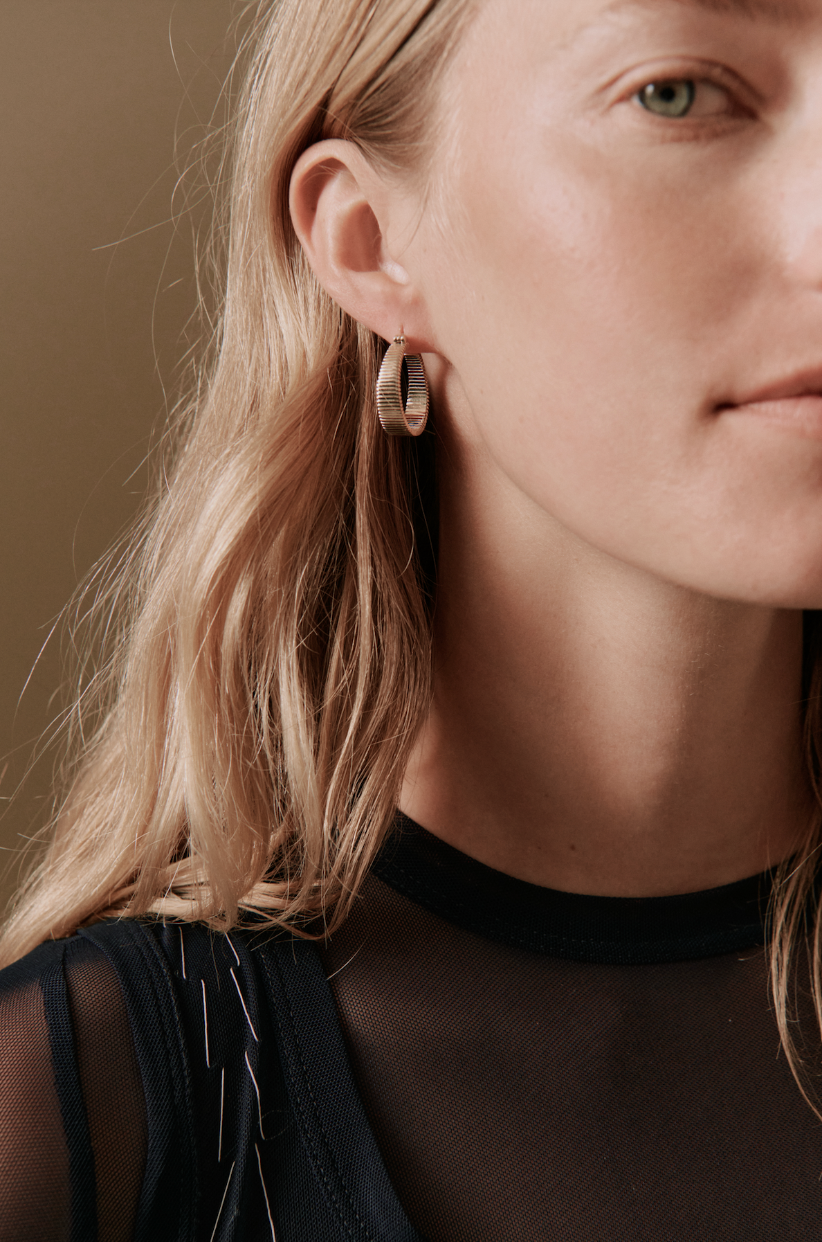 Willa Fluted Hoop Earrings