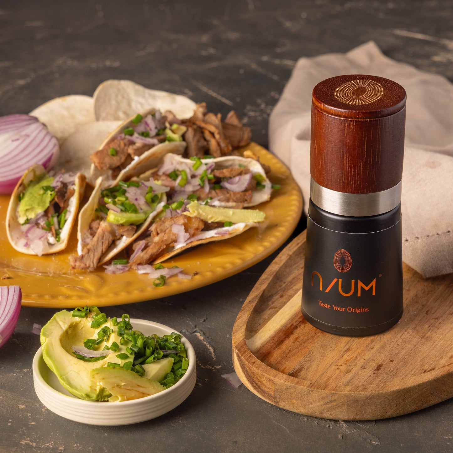 African Beechwood Smoked Salt & Grinder Set