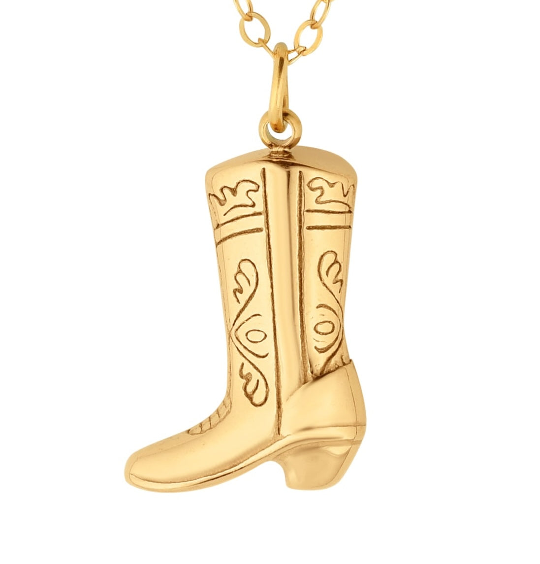 Give Em The Boot Gold Charm Necklace | Magnetic Clasp