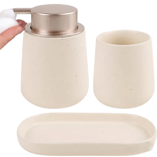 BosilunLife Foaming Bathroom Set Recycled Eco-Clay