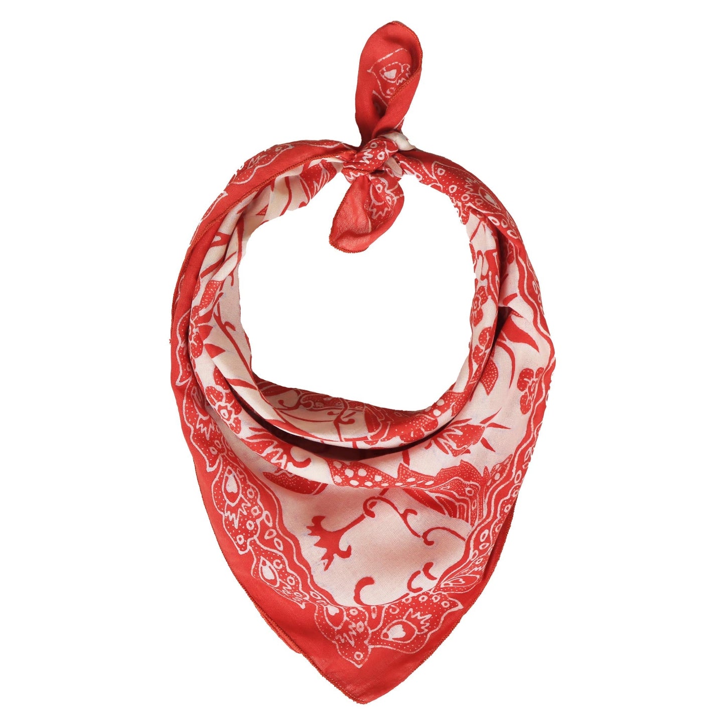 Fully Hand Drawn Batik Tulis Bandana, Lotus Blossom