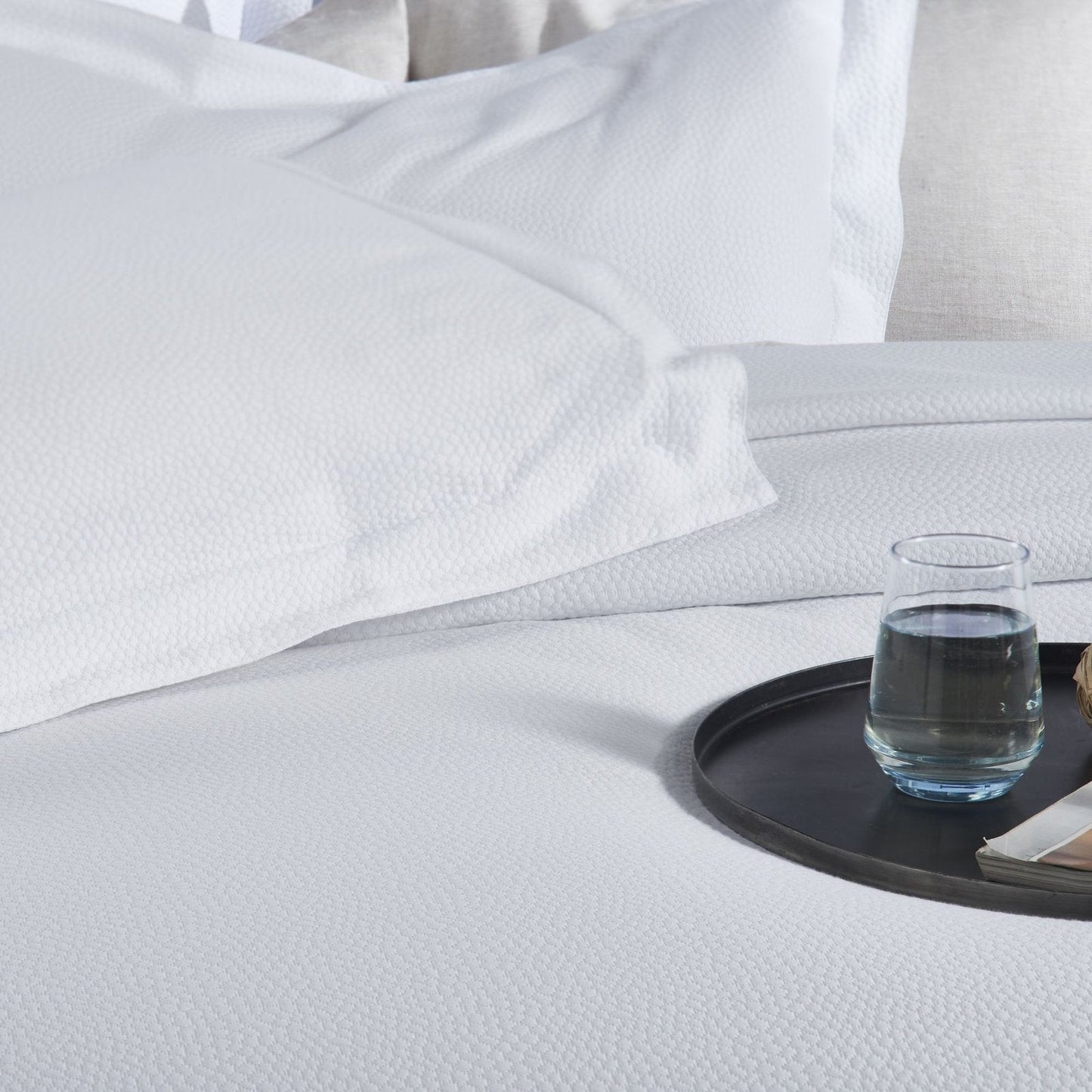 Olive Matelasse Cotton Coverlet