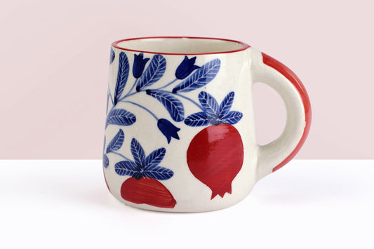 Anaar Coffee Mug- Red ,  3.5 X 3 Inches ( Set of 2 )
