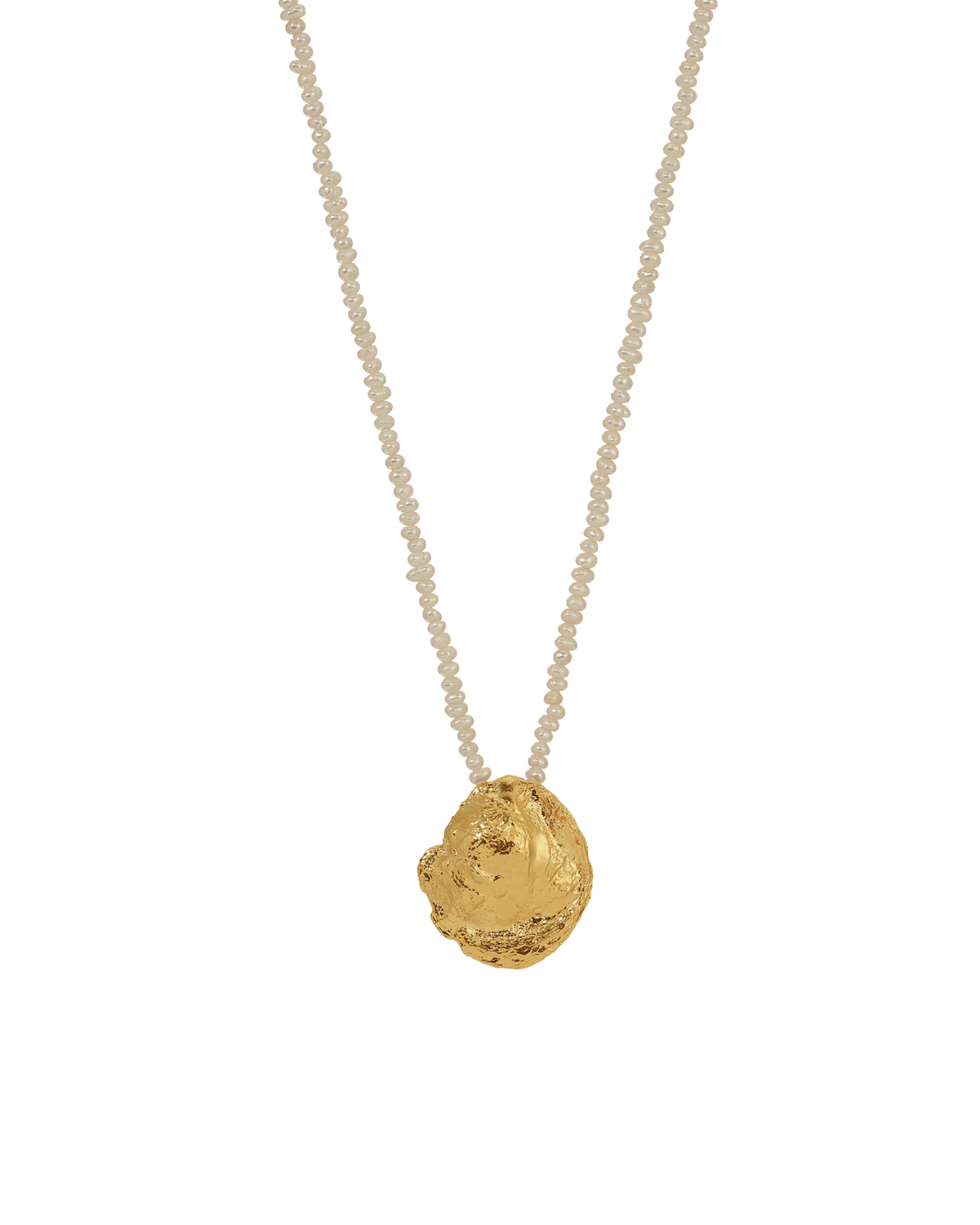 Found Treasure Mini Pearl Oyster Necklace