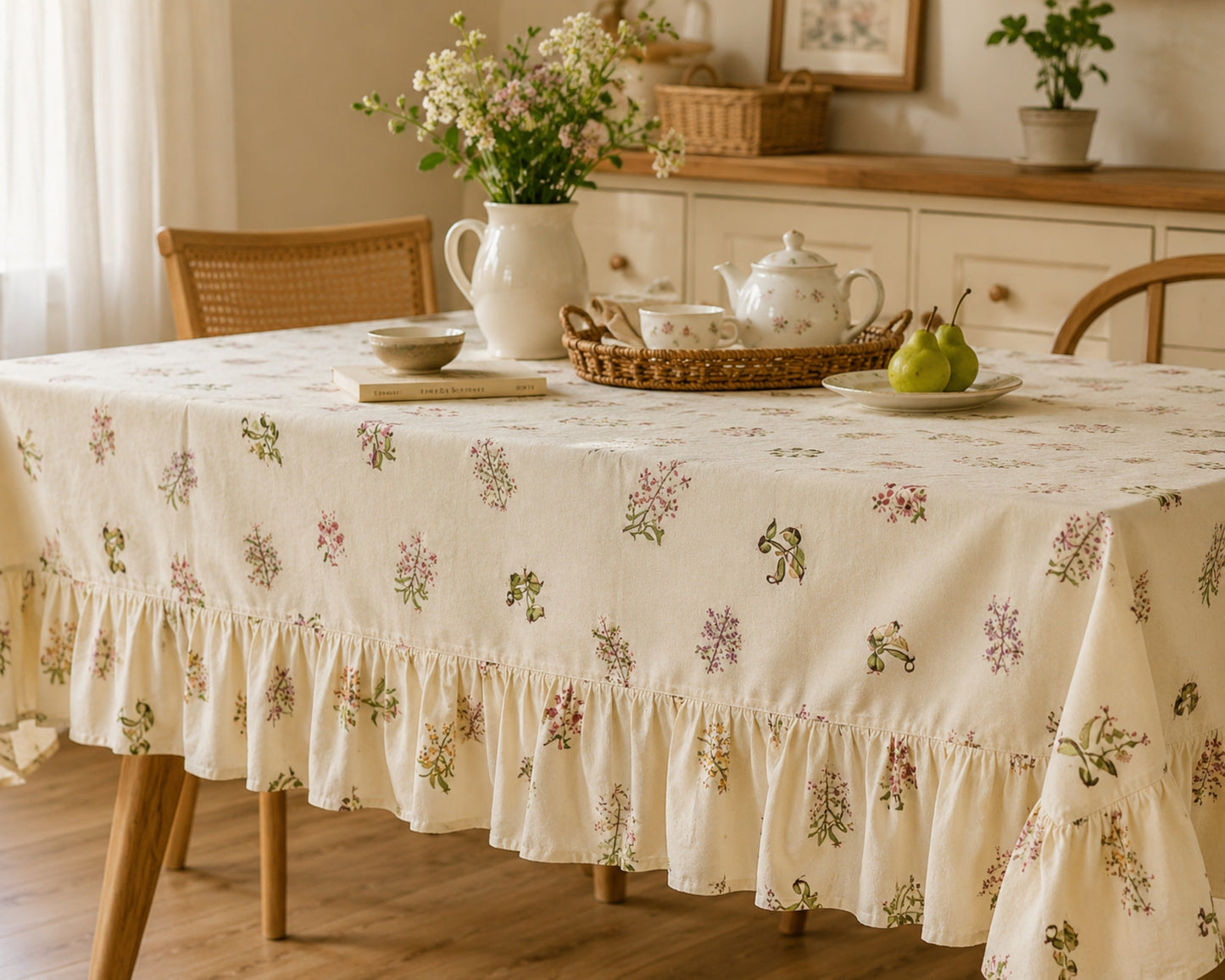 Botanical Orchid Rectangular Tablecloth