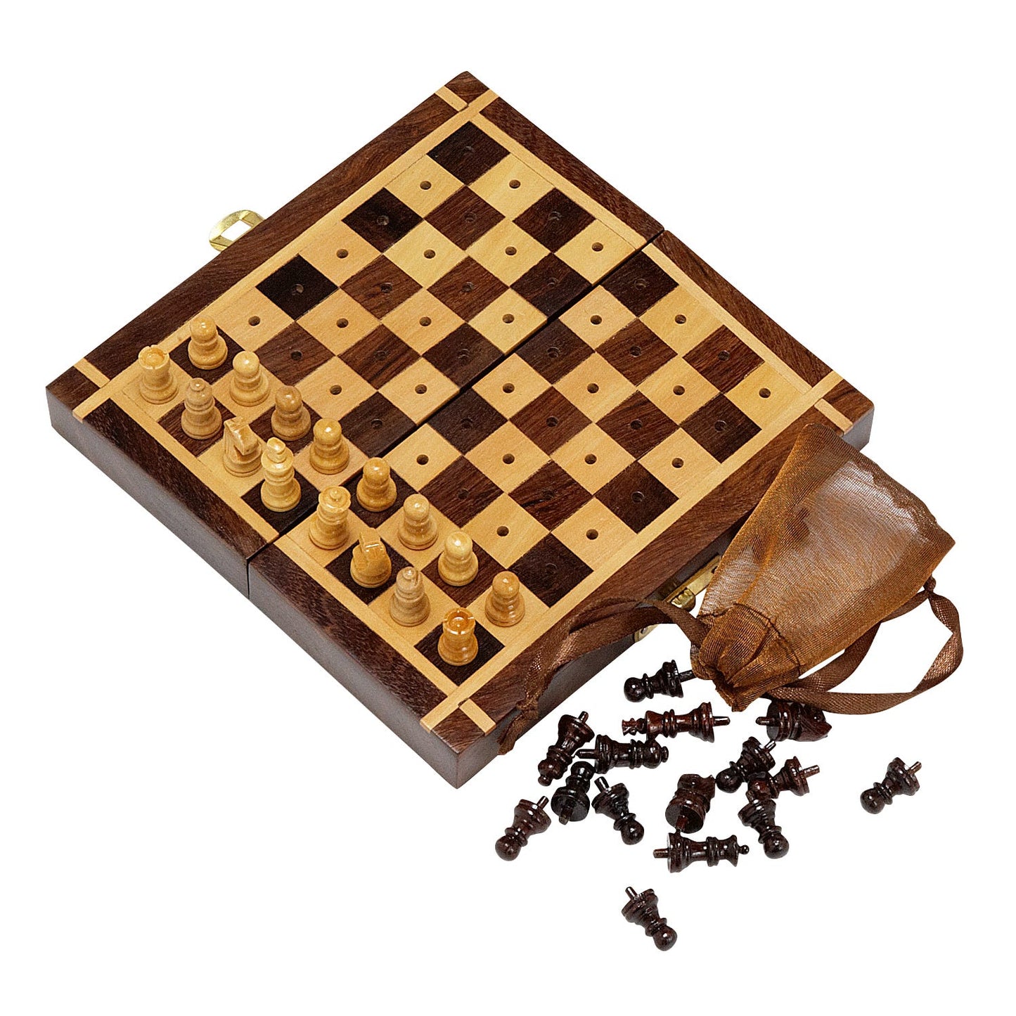 Sheesham Travel Chess Set