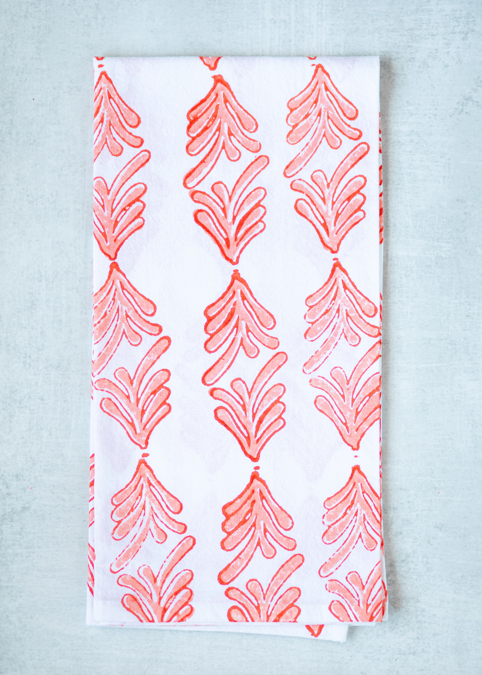 S/2 Tea Towel Set - Palmetto & Joyful, Orange