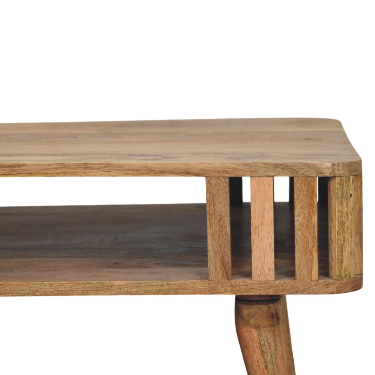 Solid Wood Slatted Oak-ish Coffee Table