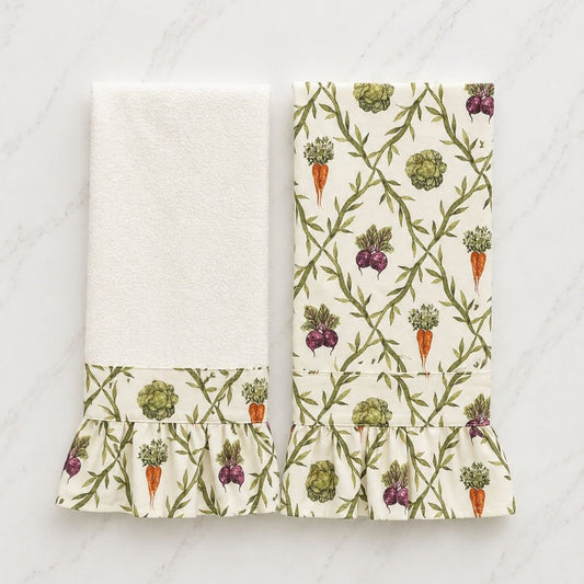 Heirloom Légume Ruffled Towels (Set of 2)