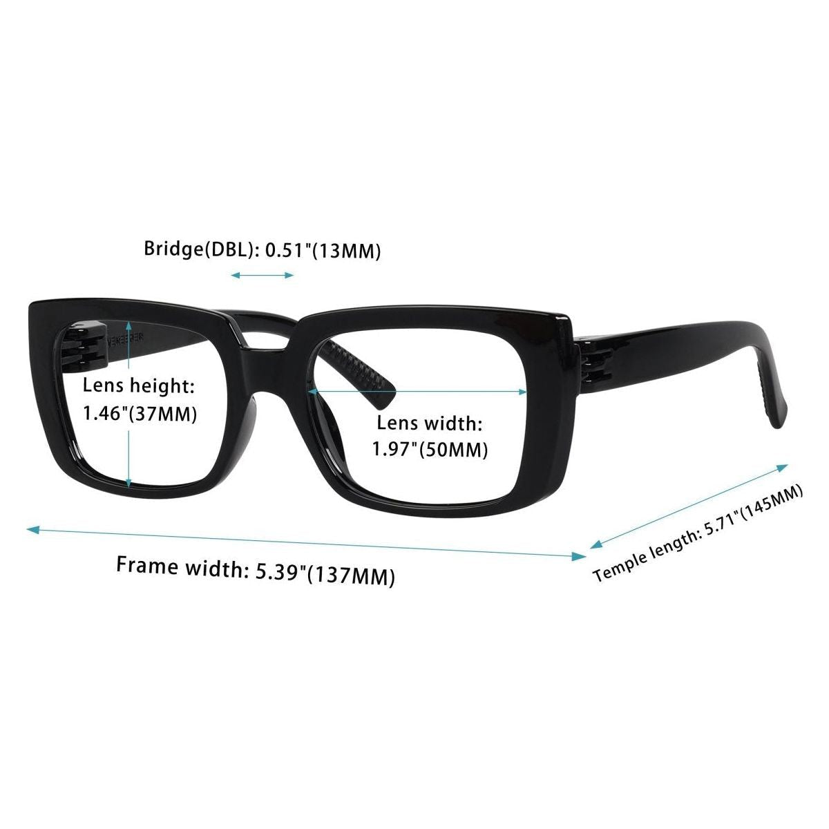 30% Blue Light Blocking Glasses Metalless Screwless Eyeglasses NR9107-B15