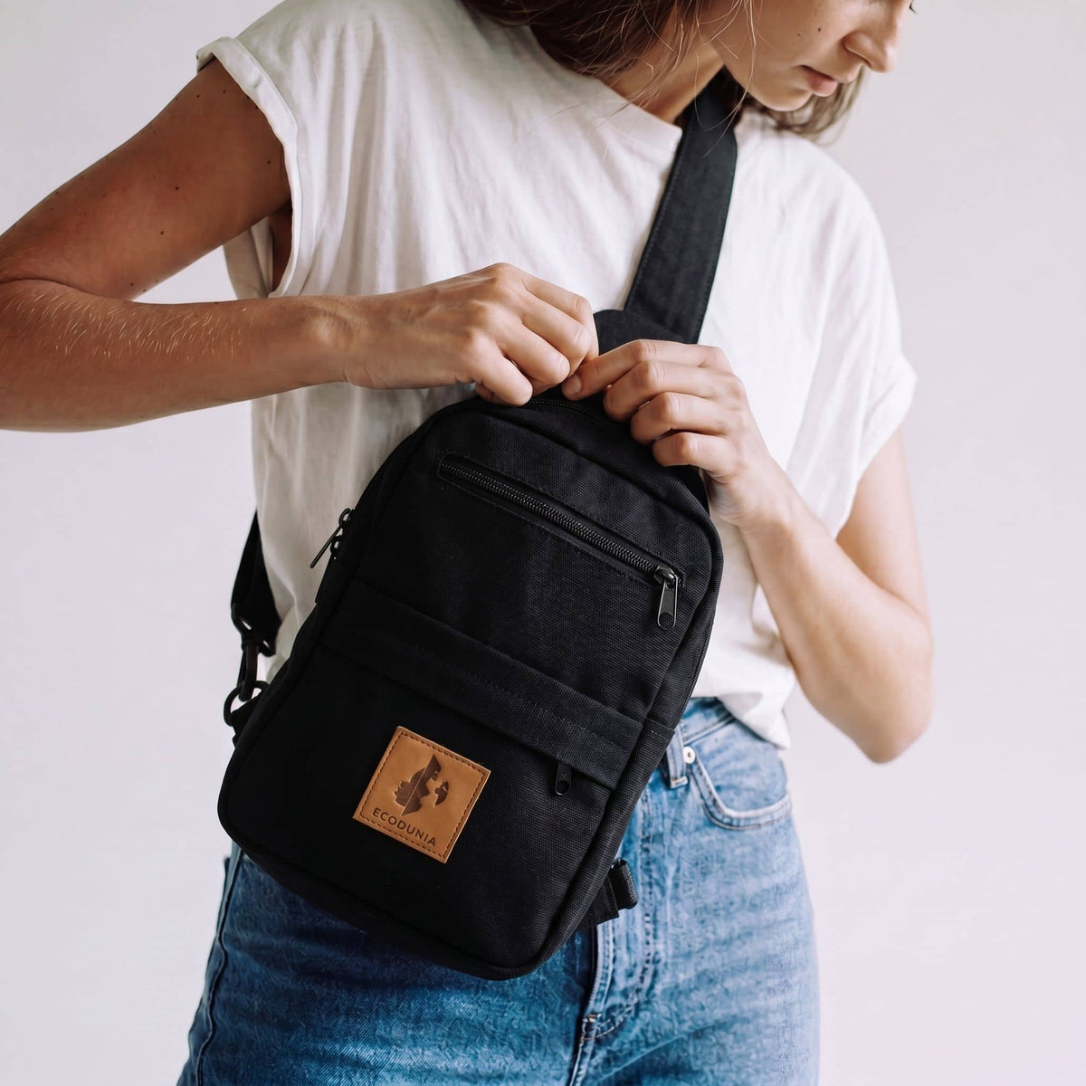 Canvas Crossbody Sling Bag for Men | Umoja Large Sling Bag for Women