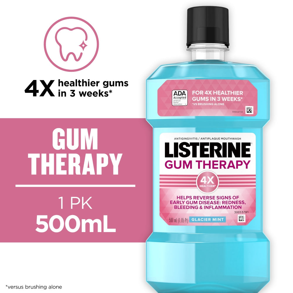 Listerine Mouthwash, Glacier Mint, Gum Therapy 1.05 Pt