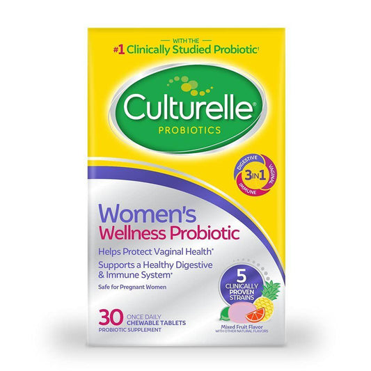 Culturelle Probiotics, Women's Wellness Probiotic, Mixed Fruit, 30 Chewable Tablets