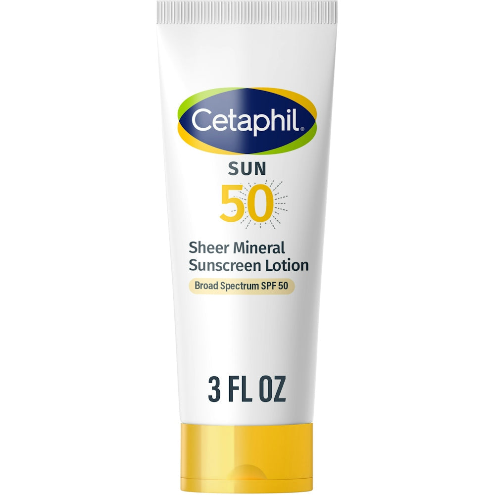 Cetaphil Sheer Mineral Broad Spectrum Spf 50 Sunscreen Lotion 3 Fl Oz