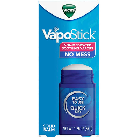 Vicks Solid Balm, Soothing Vapors, Non Medicated, No Mess 1.25 Oz