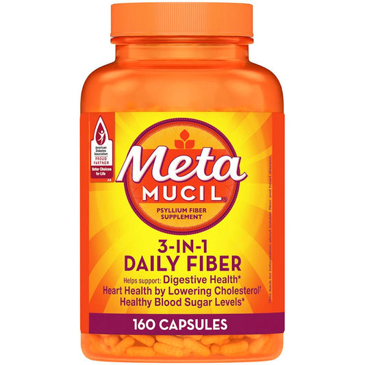 Metamucil Psyllium Fiber Supplement, 3 In 1, Capsules
