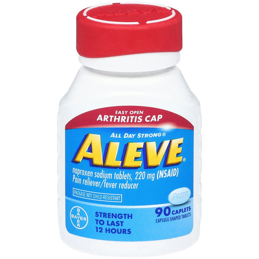 Aleve Naproxen Sodium Pain Reliever - Fever Reducer With Arthritis Cap -- 220 Mg - 90 Caplets