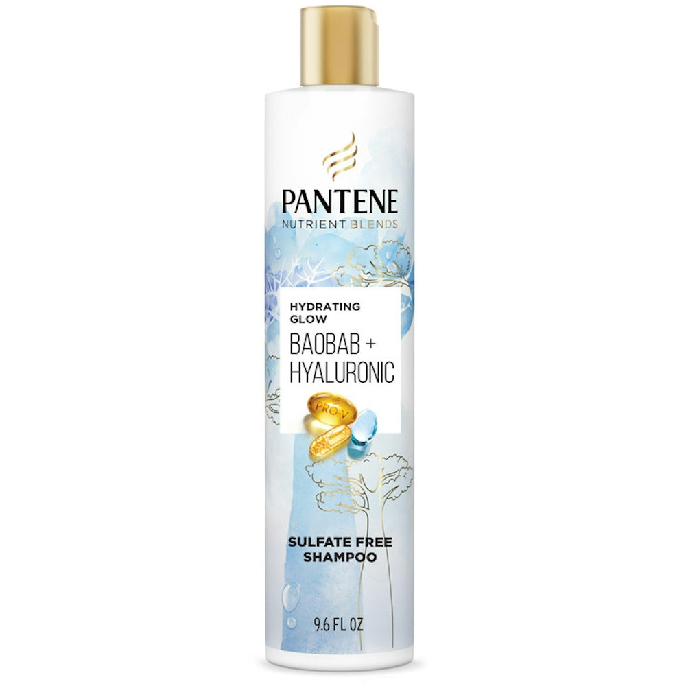 Pantene Hydrating Glow With Baobab Essence Shampoo, Sulfate & Silicone-Free, 9.6 Fl Oz
