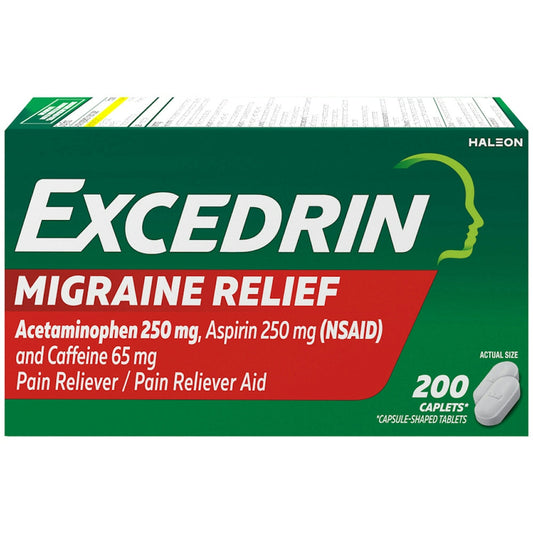 Excedrin Migraine Pain Relief 250 Mg Caplets