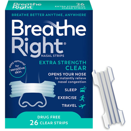 Breathe Right Extra Strength Drug-Free Clear Nasal Strips