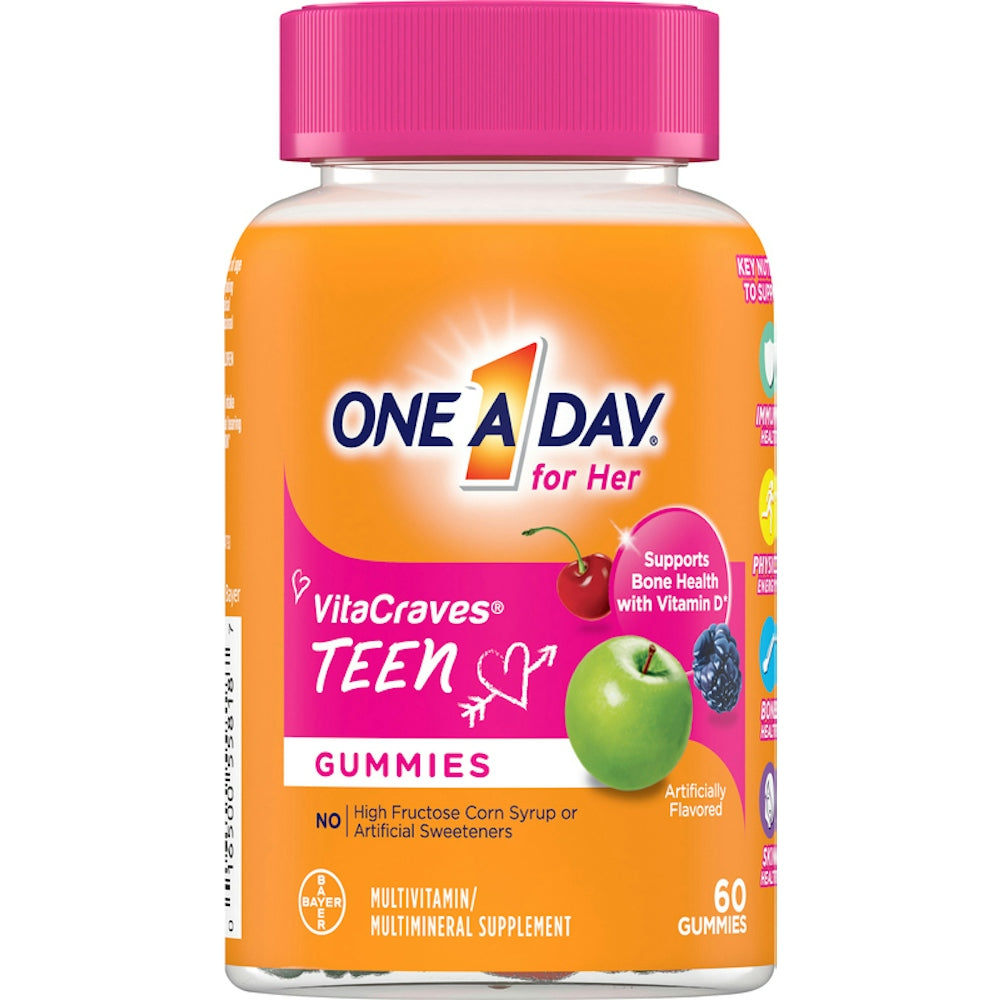 One A Day VitaCraves For Her Teen Multivitamin Gummies Assorted
