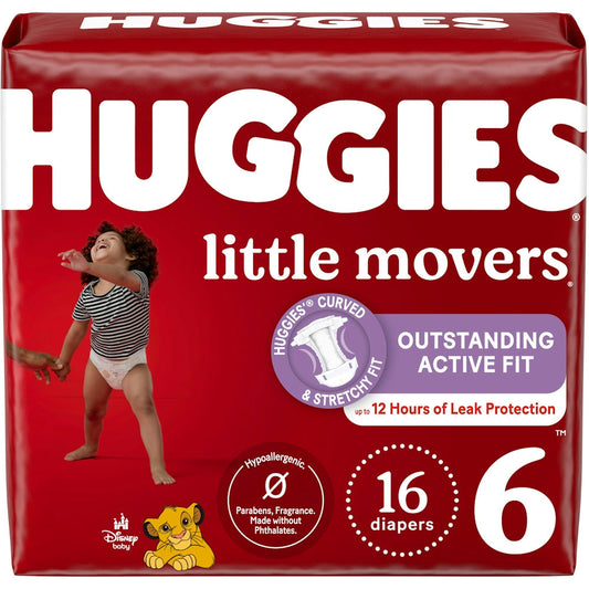 Huggies Little Movers Diapers, Disney Baby, 6 (Over 35 Lb)