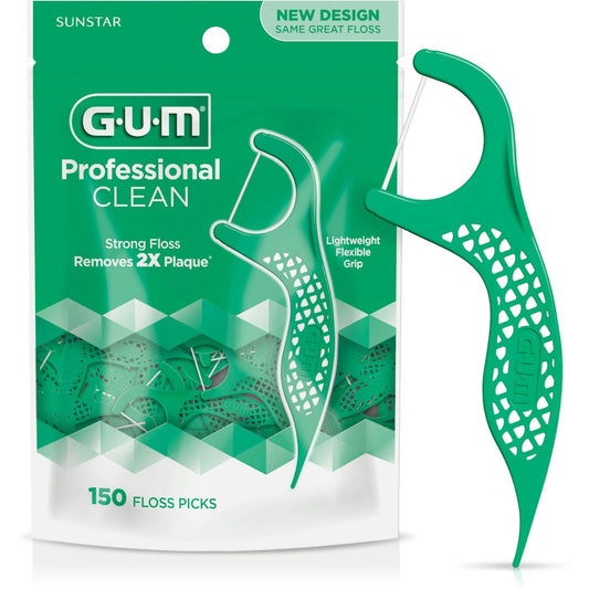 GUM Professional Clean Floss Picks, Shred-Resistant Mint