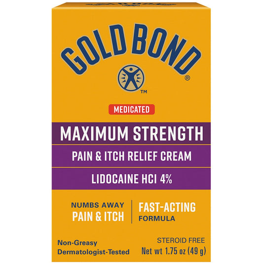 Gold Bond Pain & Itch Relief Cream, Maximum Strength, Medicated