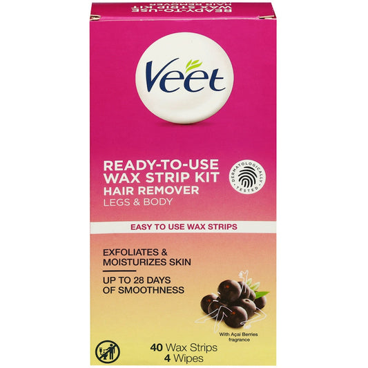 Veet Leg And Body Hair Remover Cold Wax Strips