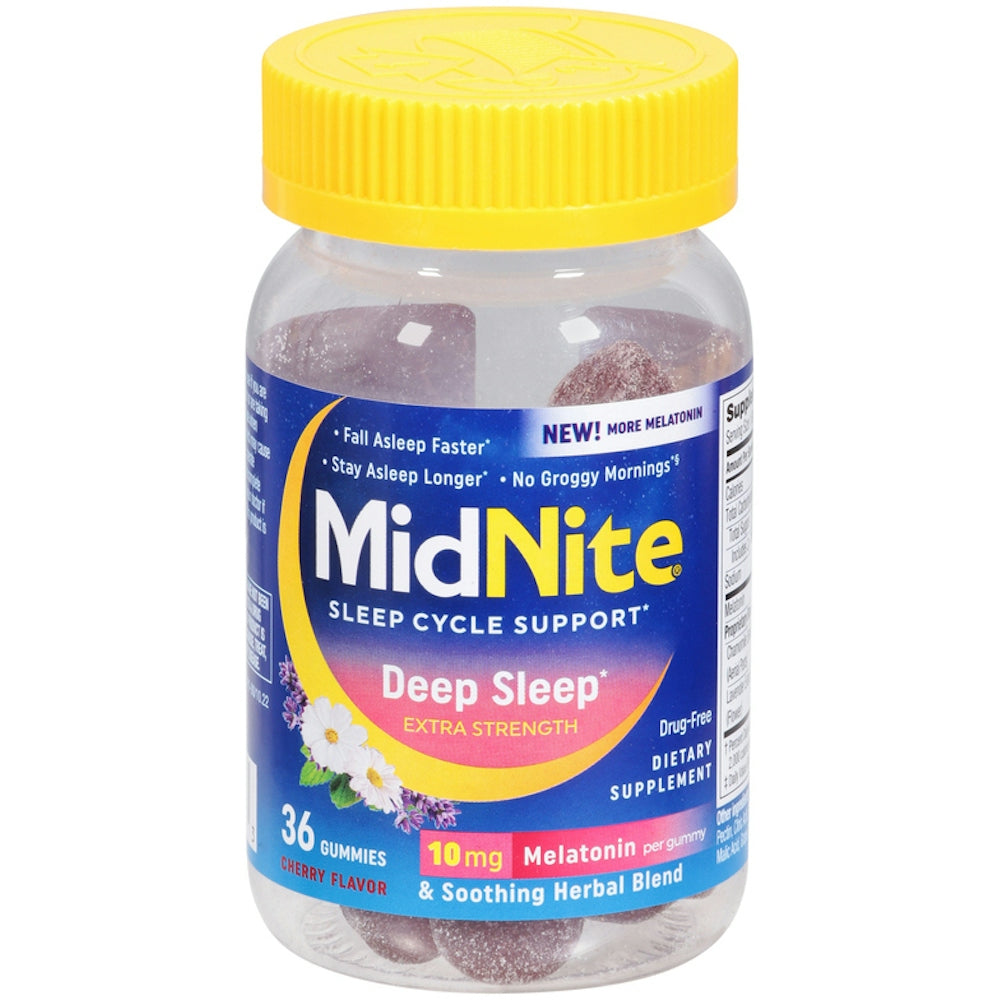 MidNite Deep Sleep, Cherry Flavor, Extra Strength, Gummies