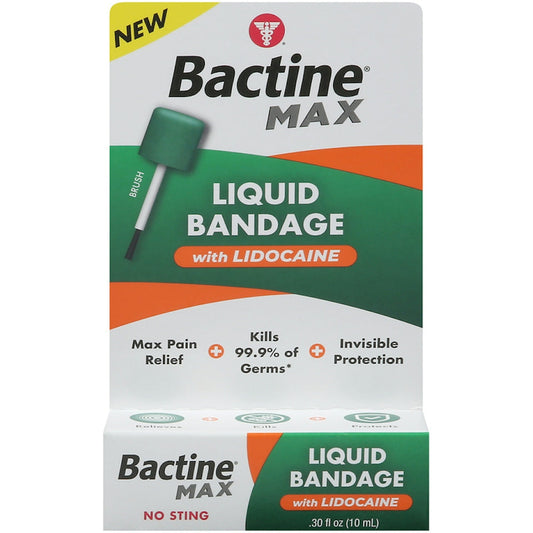 Bactine Max Liquid Bandage With Lidocaine, .30 Fl Oz