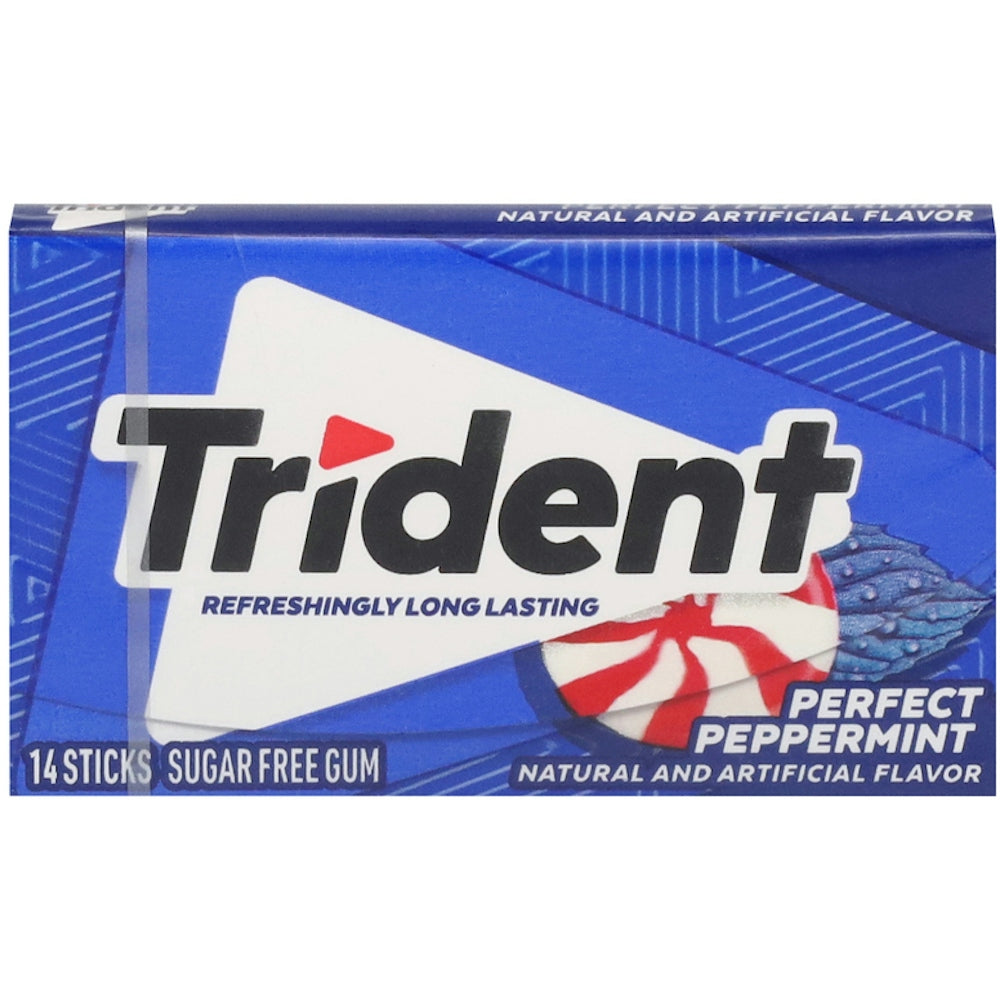 Trident Gum, Sugar Free, Perfect Peppermint