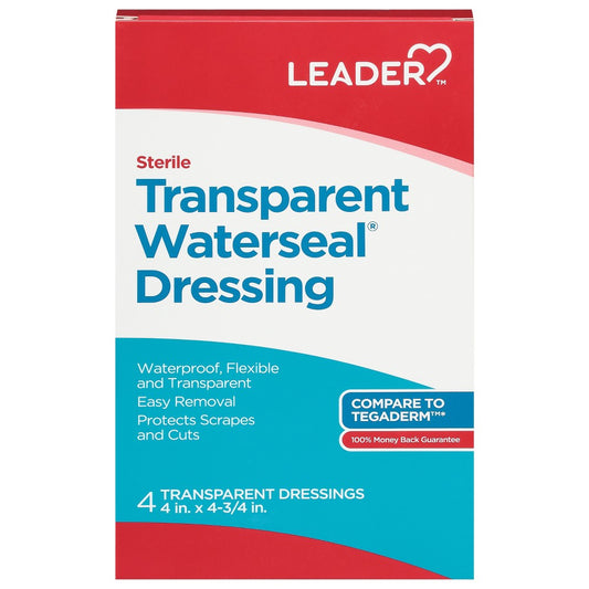 Leader Sterile Transparent Waterseal Dressing Packed, Unspecified