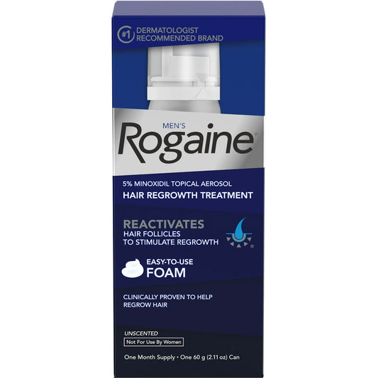 Rogaine Men's Extra Strength 5% Minoxidil Topical Foam Hair Regrowth Treatment 1 Month Supply