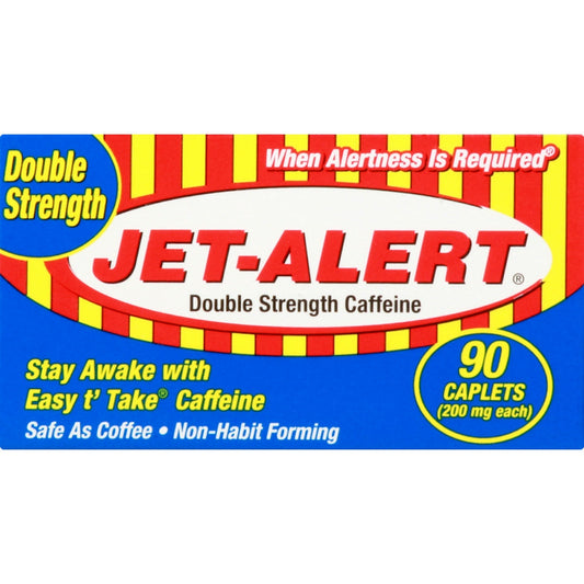 Jet Alert Caffeine, Double Strength, 200 Mg, Caplets