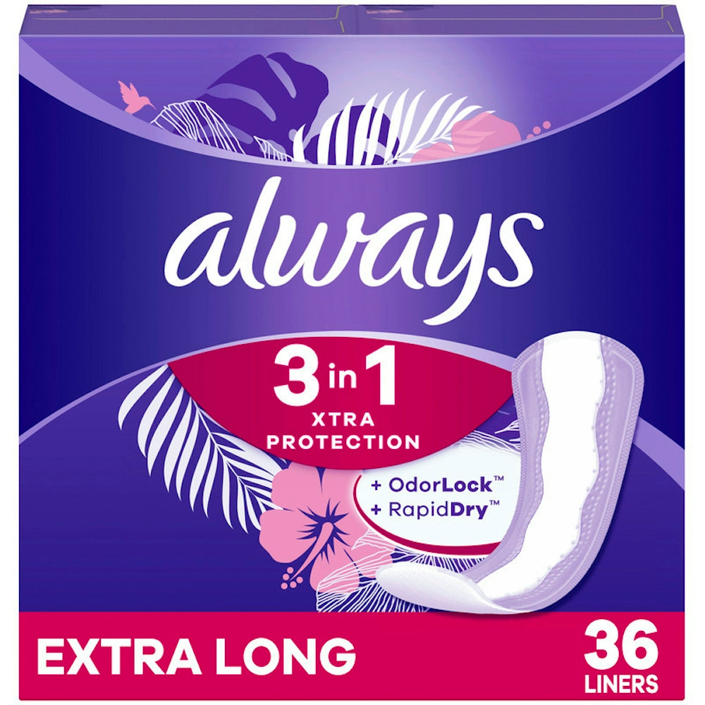 Always Xtra Protection Liners, Extra Long 36 Un