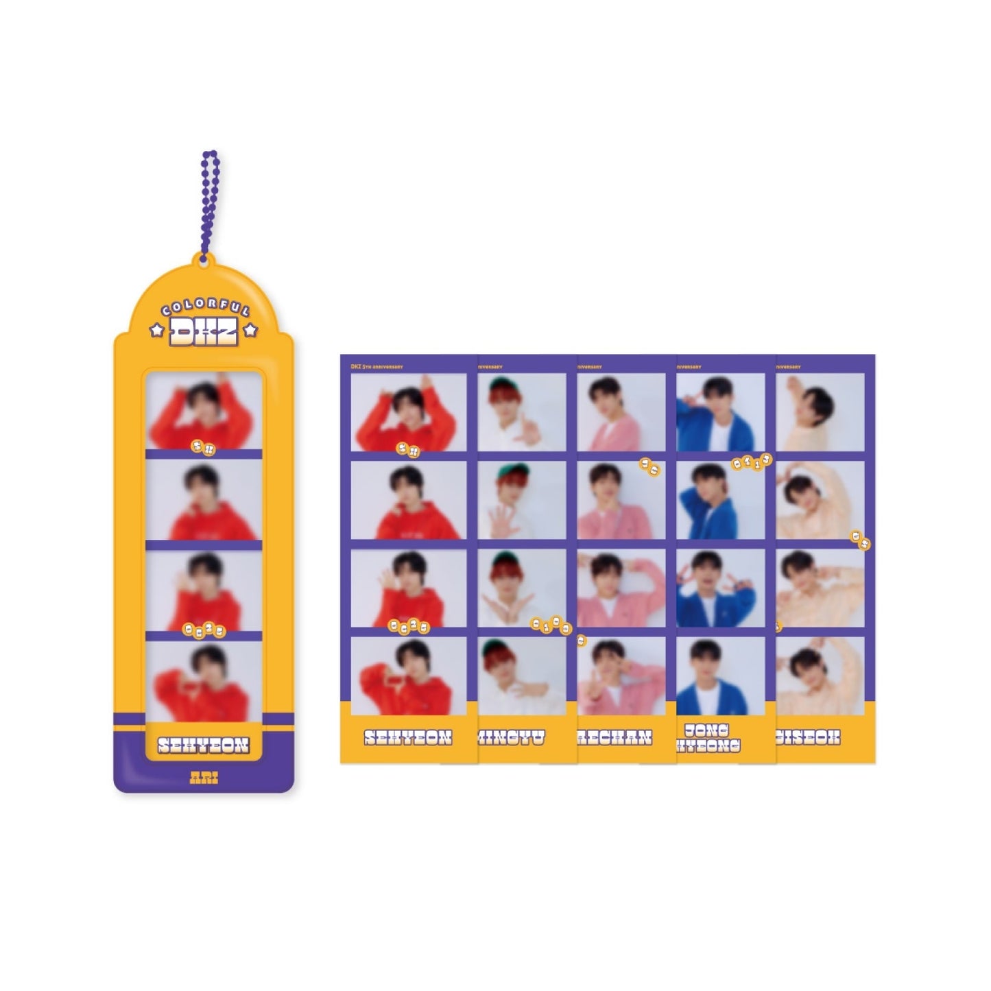 DKZ - 5th Anniversary Pop-Up Official MD Photo Holder+4 Cut Photo Set