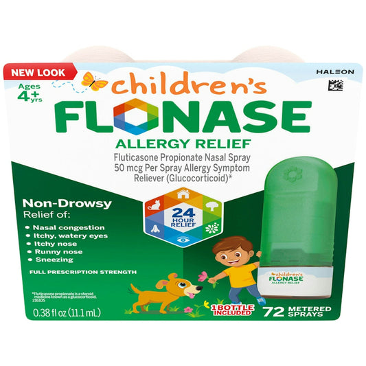 Flonase Children's Allergy Nasal Spray - Relief Full Prescription Strength, 72 Sprays, 0.38 Fl Oz