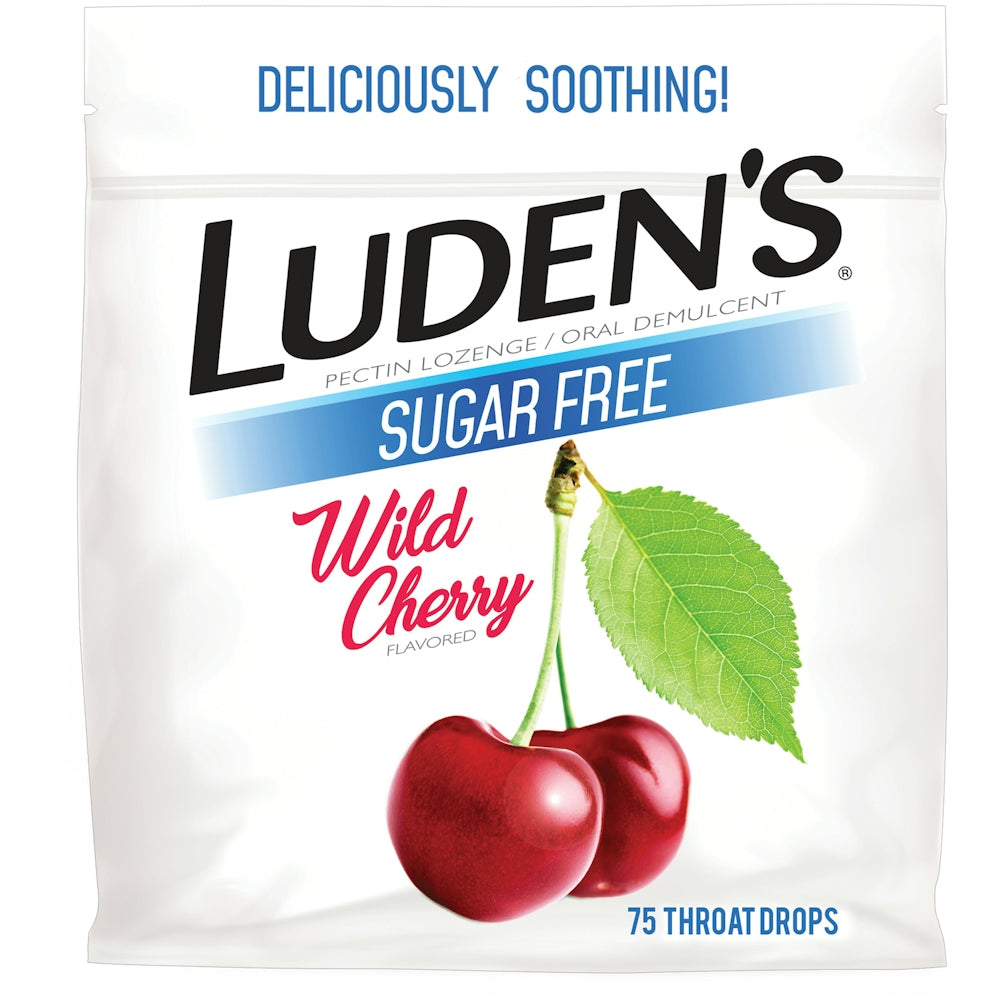 Luden's Throat Drops, Sugar Free, Wild Cherry