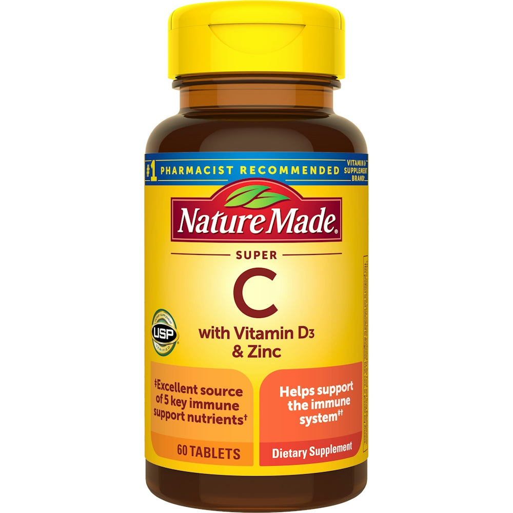 Nature Made Super C With Vitamin D3 And Zinc Tablets