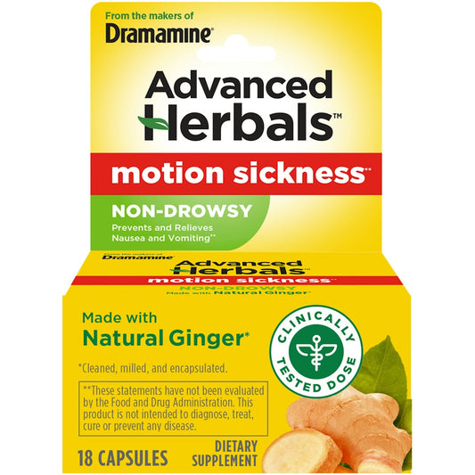 Dramamine Non-Drowsy Naturals Motion Sickness Relief Capsules With Natural Ginger