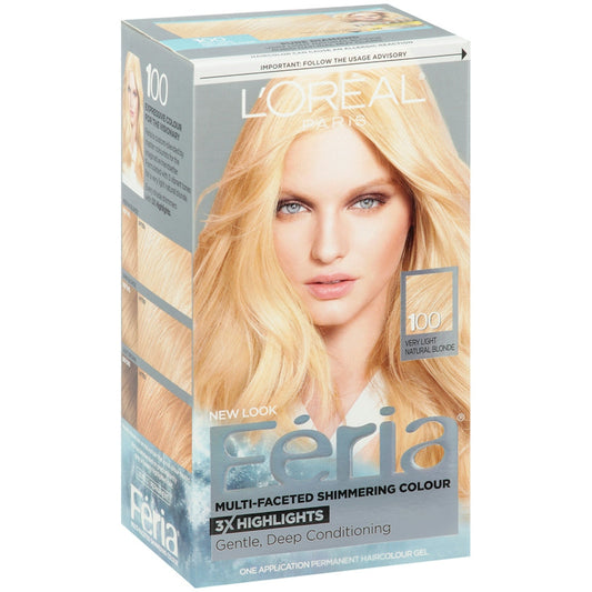 Feria L'Oreal Paris Permanent Haircolour Gel, Very Light Natural Blonde 100