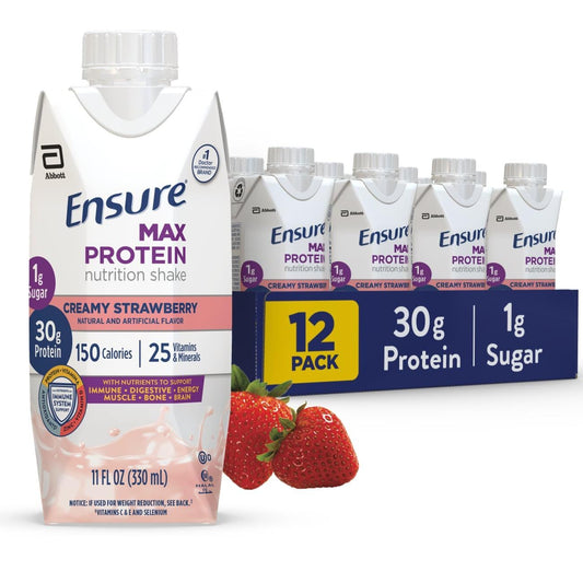Ensure Max Protein Nutrition Shake Creamy Strawberry 11 Fl Oz