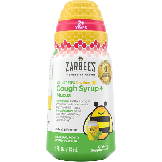 Zarbee's Cough Syrup Mucus, Daytime, Natural Mixed Berry Flavor, Children's 4 Fl Oz