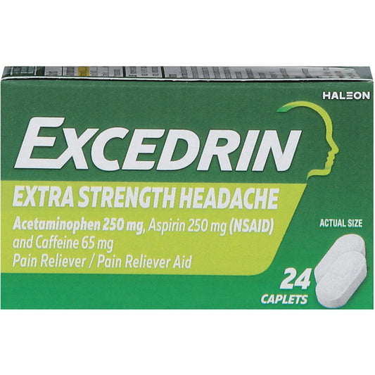 Excedrin Extra Strength Pain Reliever And Headache Medicine Caplets