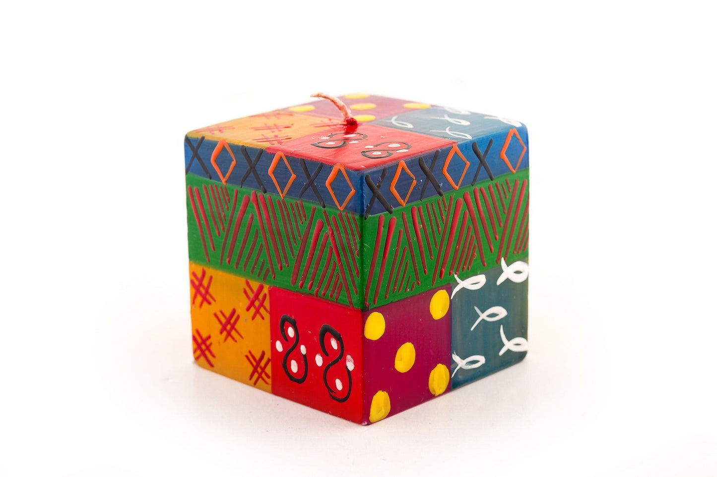 Multi Color Ethnic Painted Candles